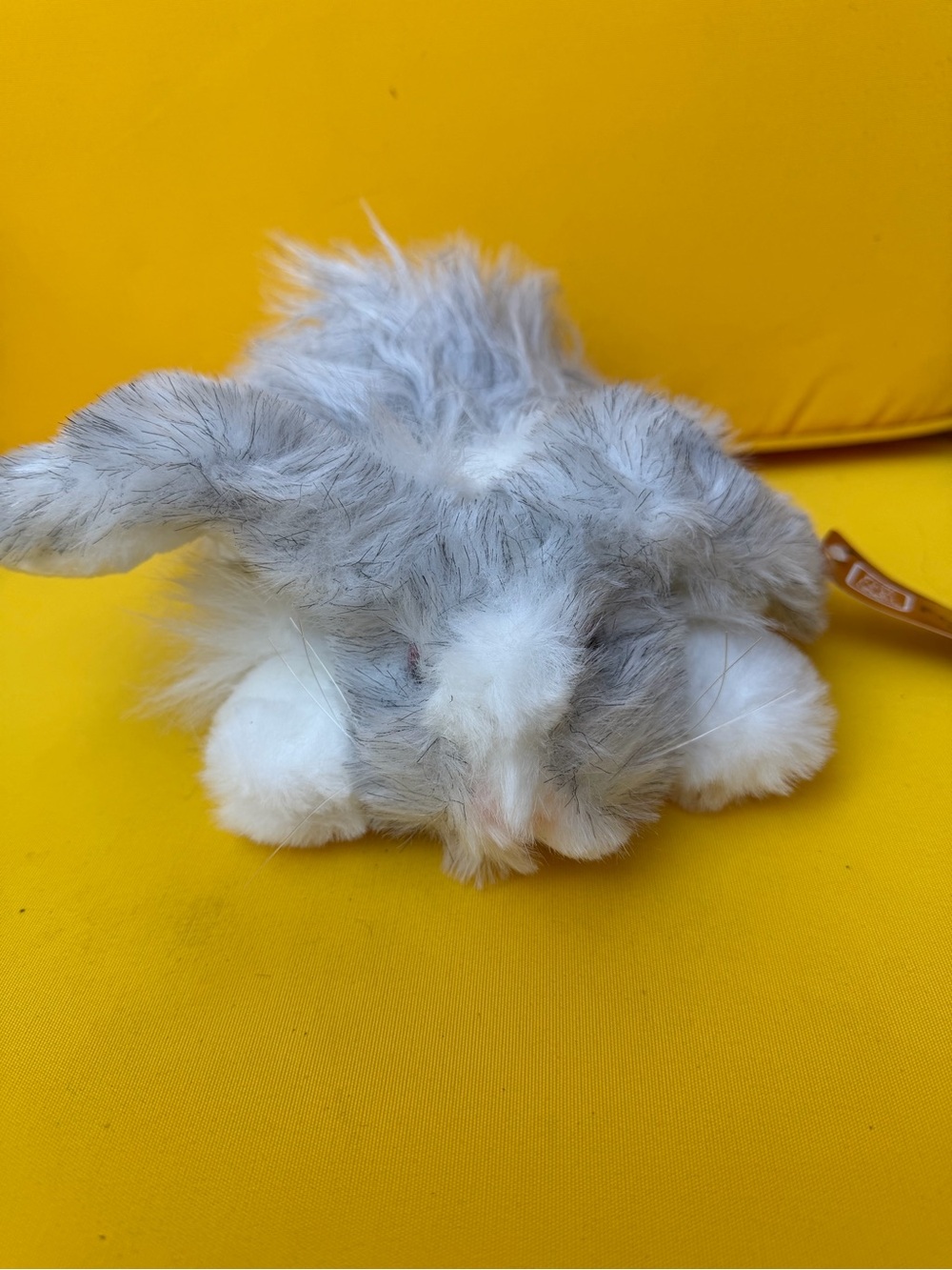Plush Bunny Small Pet Toy - Gray and White